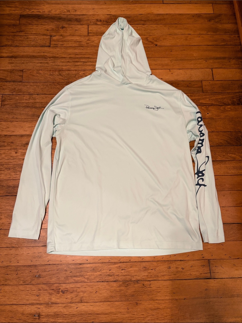 Panama Jack Light Mint Hooded Long Sleeve Top